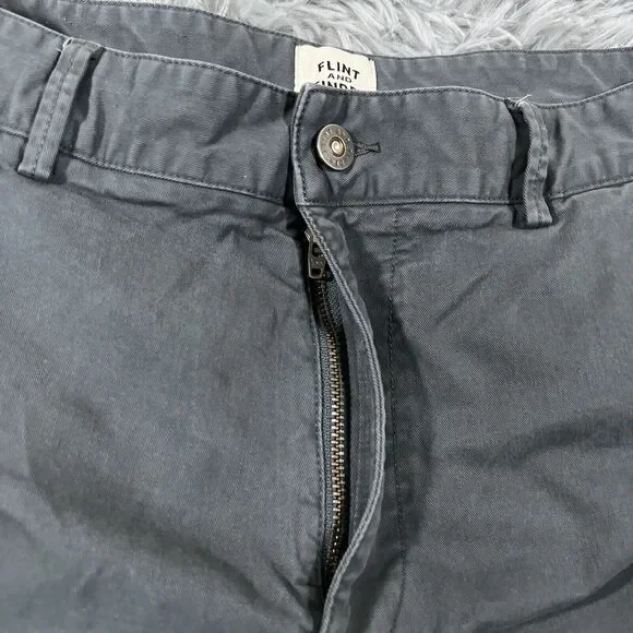 Flint And Tinder Shorts Mens 32 Black Chino Stretch Flat Front Casual Short - Picture 11 of 12